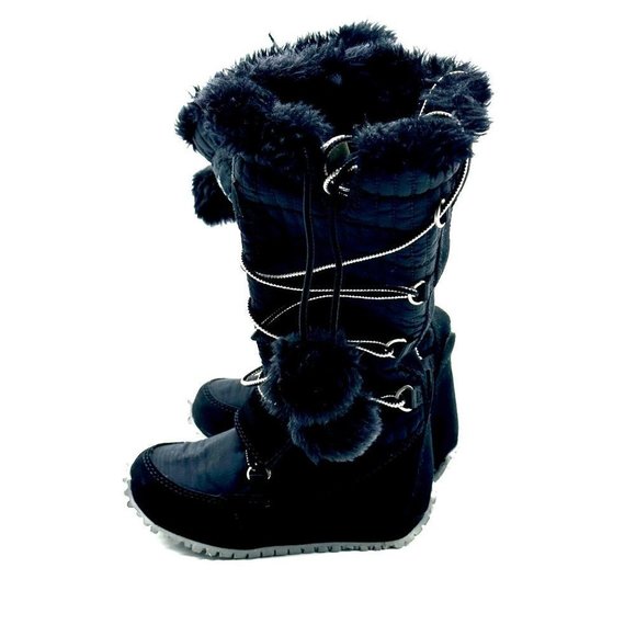 Timberland Kids T7 T8 Faux Fur Tall Winter Snow Boots - Picture 2 of 9